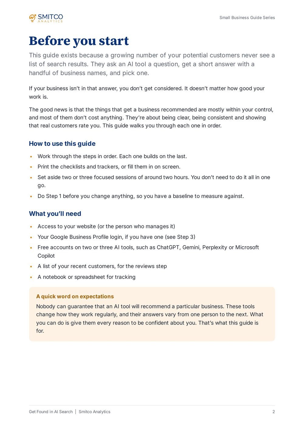 Preview page 2 of Get Found in AI Search
